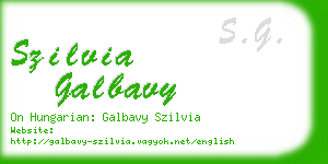 szilvia galbavy business card